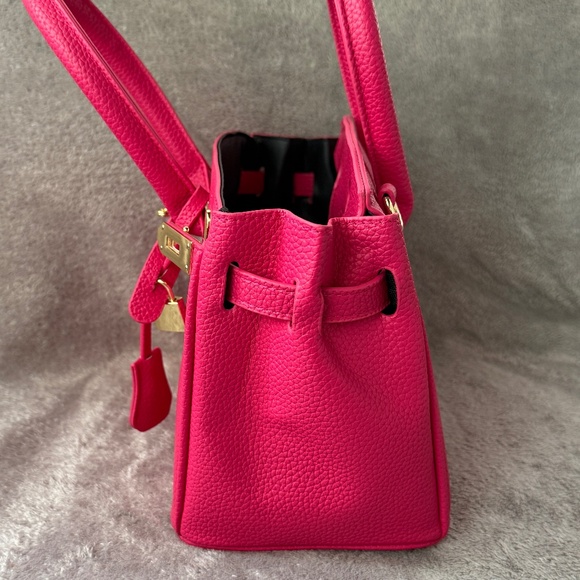 Bright Rose Pink Top Handle Satchel 💖✨ New Without Tags - Picture 3 of 10